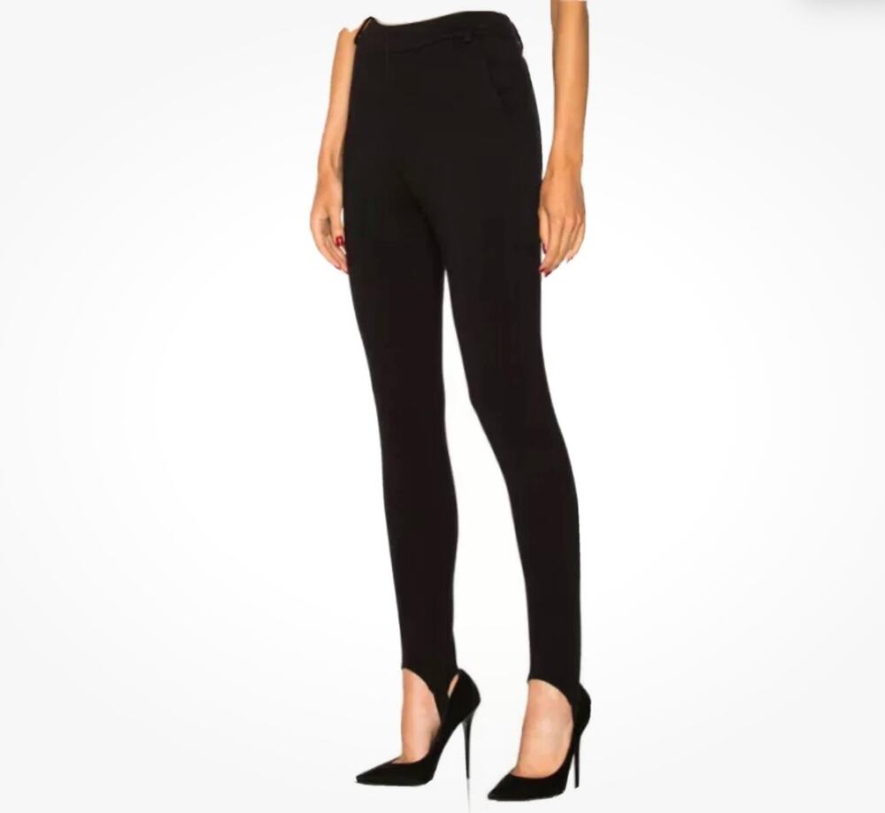 FRAME Womens Ponte Stirrup Pants Wool Blend in Black Size M *EUC